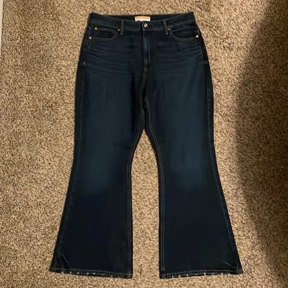 Maurices Dark Blue Wide Leg Flare Jeans